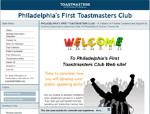 Tablet Screenshot of philadelphiasfirsttoastmasters.com